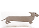 Cushion cover 65x30cm Dachshund Brown