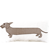 Cushion cover 65x30cm Dachshund Brown