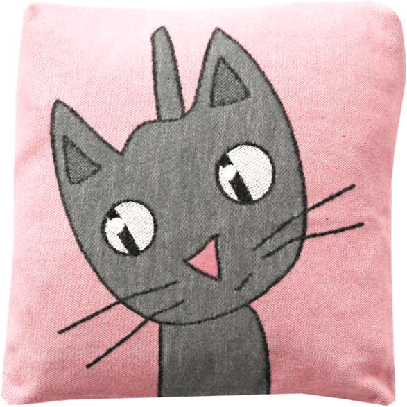 Cushion cover 30x30cm Cat Pink