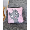 Cushion cover 30x30cm Cat Pink