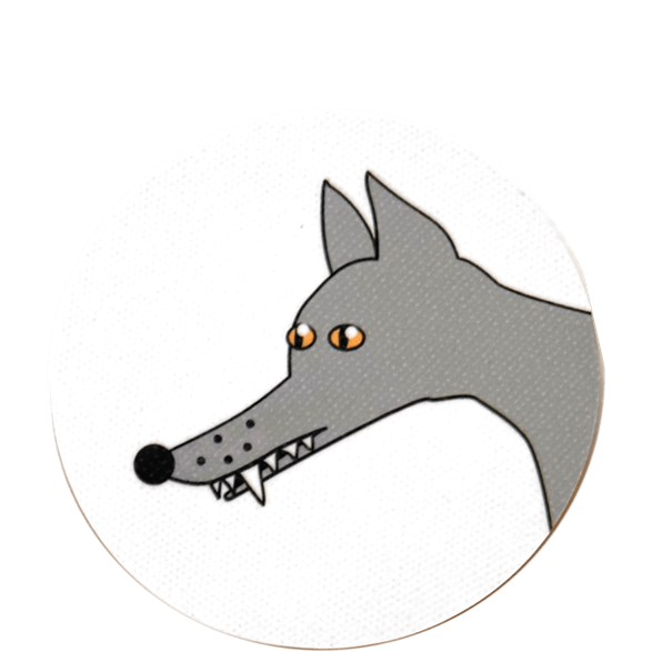 Dessous de verre Loup