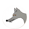 Dessous de verre Loup
