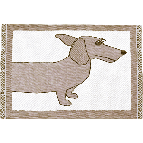 Table mat Dachshund Head Brown