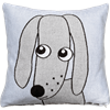 Taie d'oreiller douce 30x30cm Chien Bleue