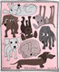 Couverture d´enfant Chiens Rose