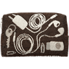 Kulturbeutel 12cm Kabel Braun