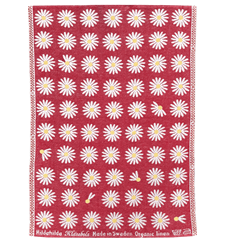 Torchon Marguerite Rouge