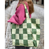 Tote XL Kariert Grün