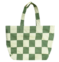 Tote XL Kariert Grün