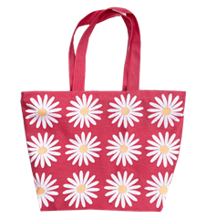 Tote XL Daisy Dark pink