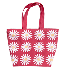 Tote XL Wiesen-Margerite Dunkelrosa
