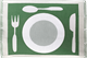 Set de Table Assiette Vert