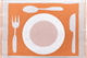 Tischset Teller Orange
