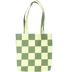 Tote M Carreaux Vert Jaune