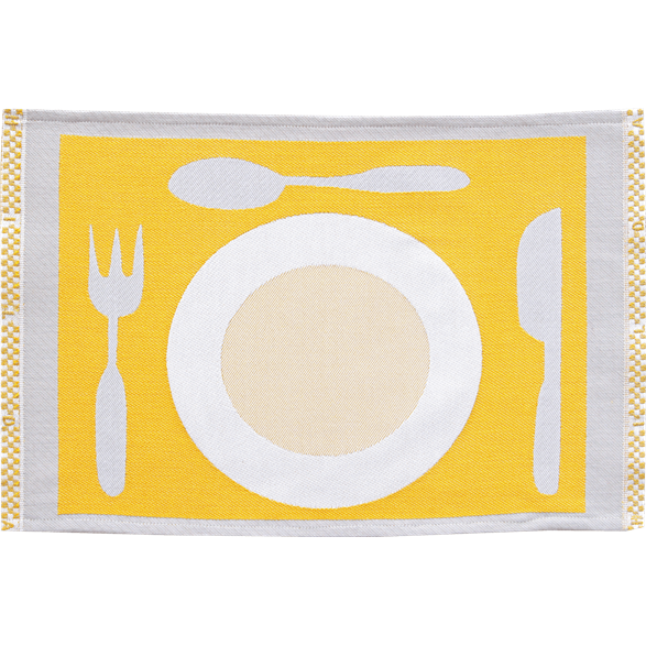 Table mat Plate Yellow