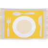 Table mat Plate Yellow