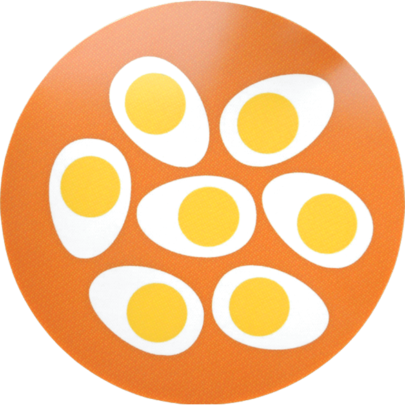 Pot Mat Eggs Orange