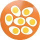 Topfuntersetzer Eier Orange