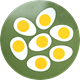 Topfuntersetzer Eier Grün