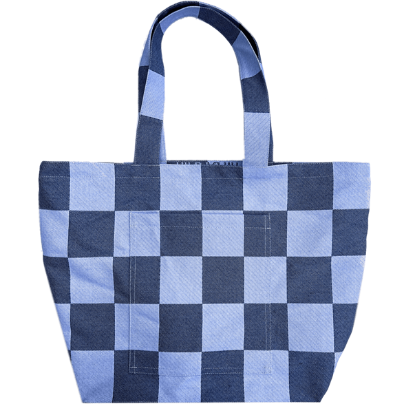 Tote XL Carreaux Bleu