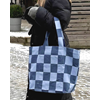 Tote XL Carreaux Bleu