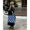 Tote XL Carreaux Bleu