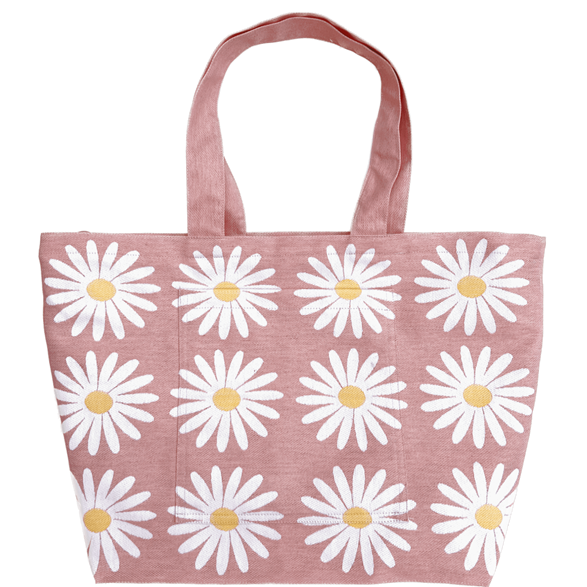 Tote XL Marguerites Rose Clair