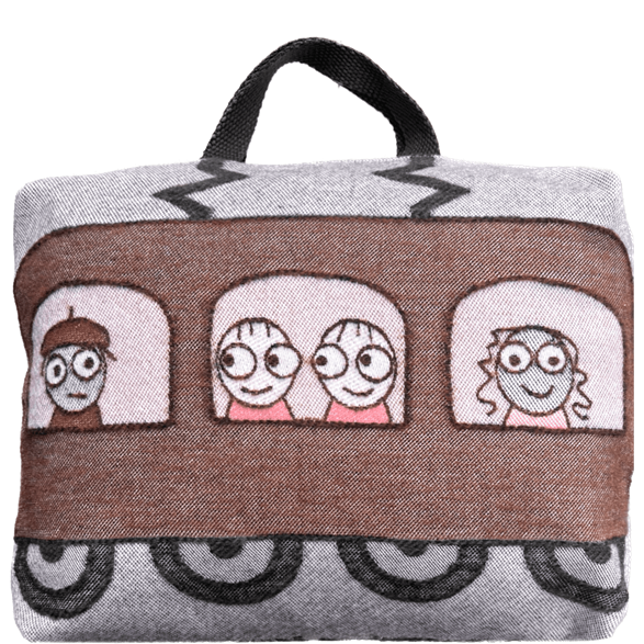 Train Passangers Pink Brown