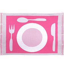Tischset Teller Rosa