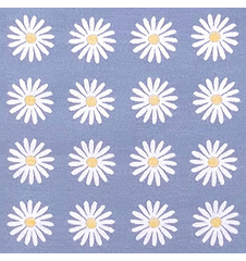 Tissu 145cm Marguerite Bleu Clair