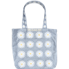 Tote L Daisy Linen Blue