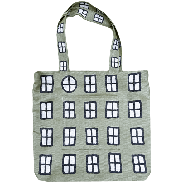 Tote L Windows Green