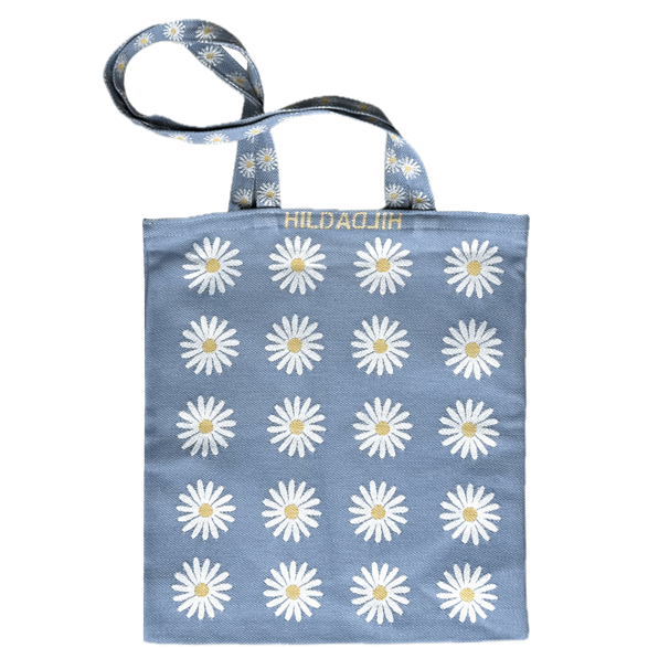 Tote S Marguerites Bleu Clair