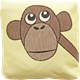 Cushion cover 30x30cm Monkey Yellow