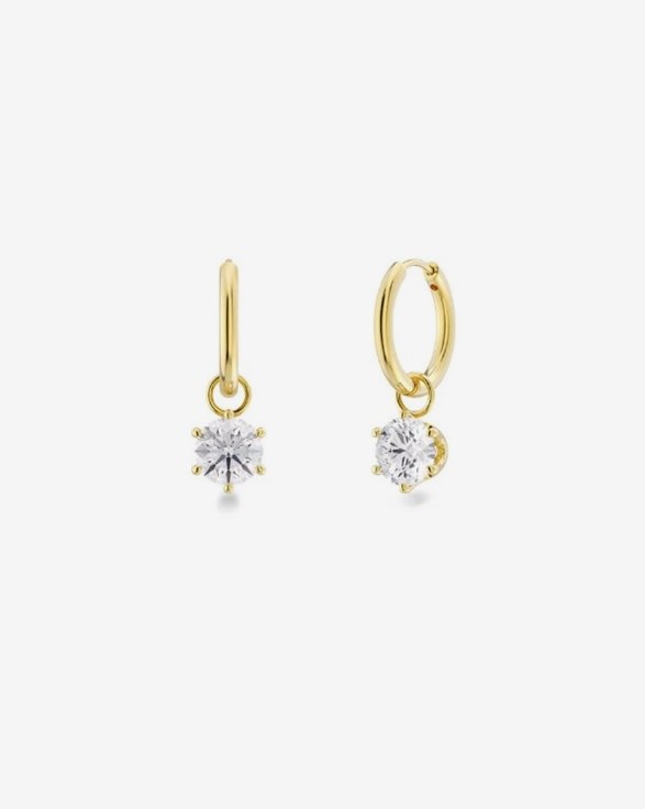 Crown Hoops Gold
