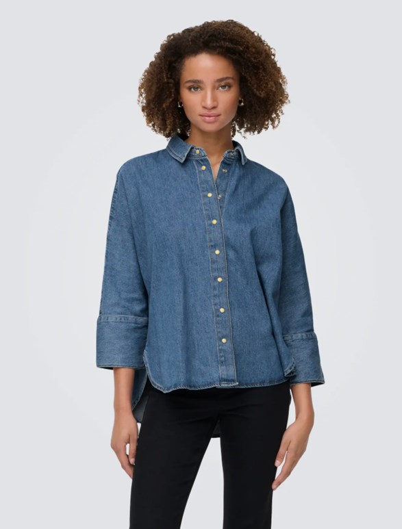 ONLGRACE-ELLI 3/4 SL DNM SHIRT AKM