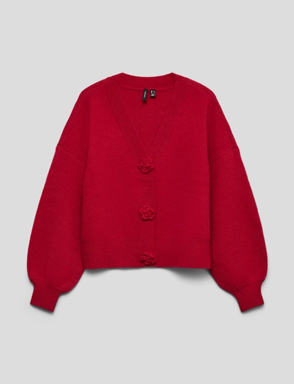 VMCARRIE LS ROSE KNIT CARDIGAN EXP