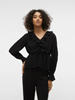 VMDORA L/S FRILL PLEAT TOP WVN EXP