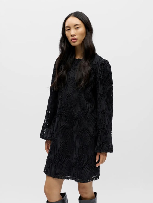 OBJLUCIE L/S RE SHORT DRESS E AW FAIR 25