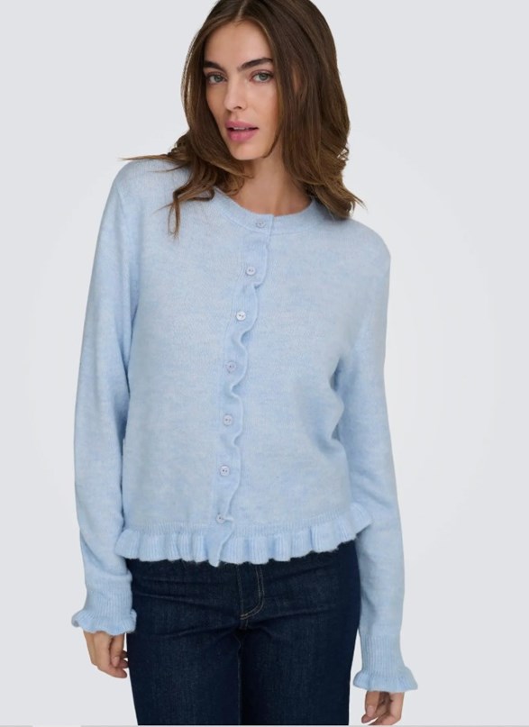 JDYLETTY L/S ON FRILL CARDIGAN KNT NOOS