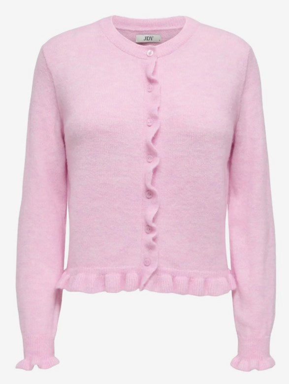 JDYLETTY L/S ON FRILL CARDIGAN KNT NOOS