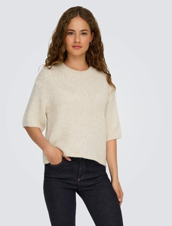 JDYLINEA S/S PULLOVER O-NECK KNT NOOS