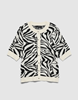 VMTRES BIEN ZEBRA SS O-NECK CARDIGAN GA