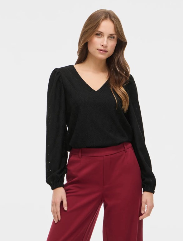 VIFERO V-NECK L/S TOP/DFS/TES