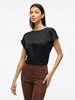 VIELLETTE S/S SATIN TOP/SU - NOOS