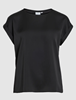 VIELLETTE S/S SATIN TOP/SU - NOOS