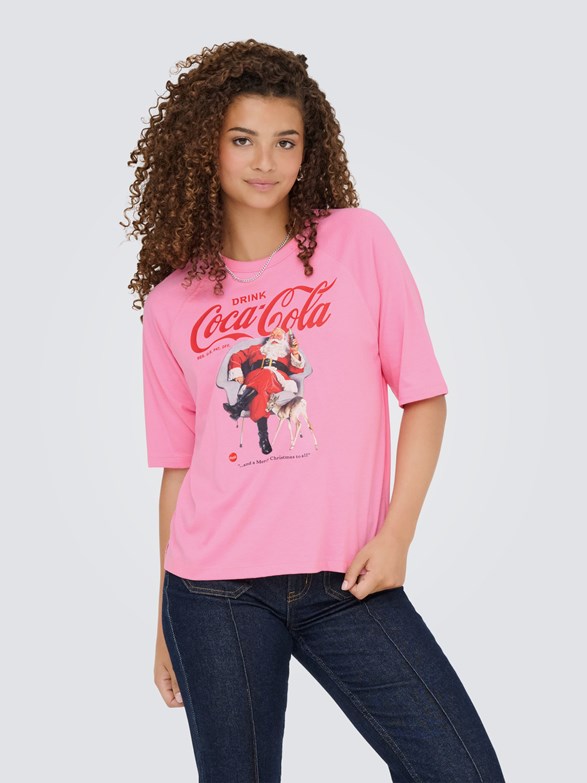 ONLCOCA COLA XMAS S/S TOP JRS