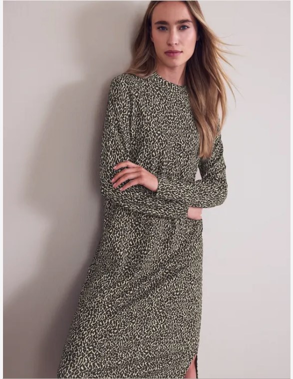 Jersey Turtle Neck Dress_AOP