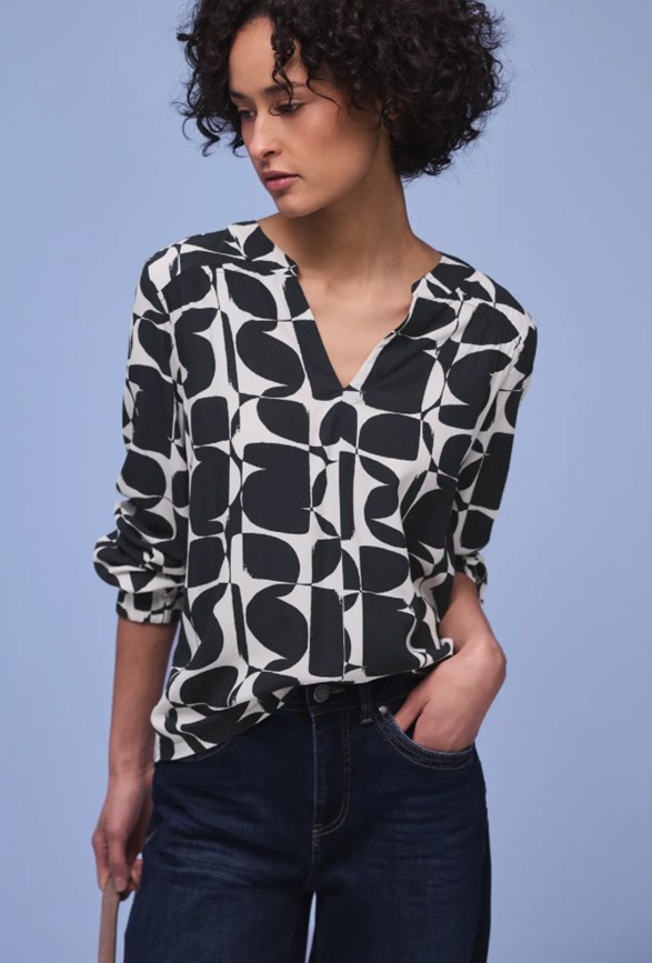 LTD QR printed mat-mix shirt w