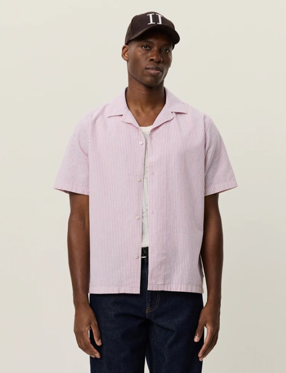 Lukas Stripe Cotton Linen SS Shirt